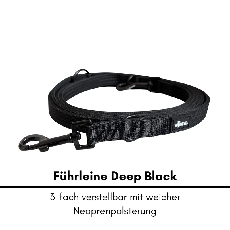 Nylon Classic Führleine Deep Black