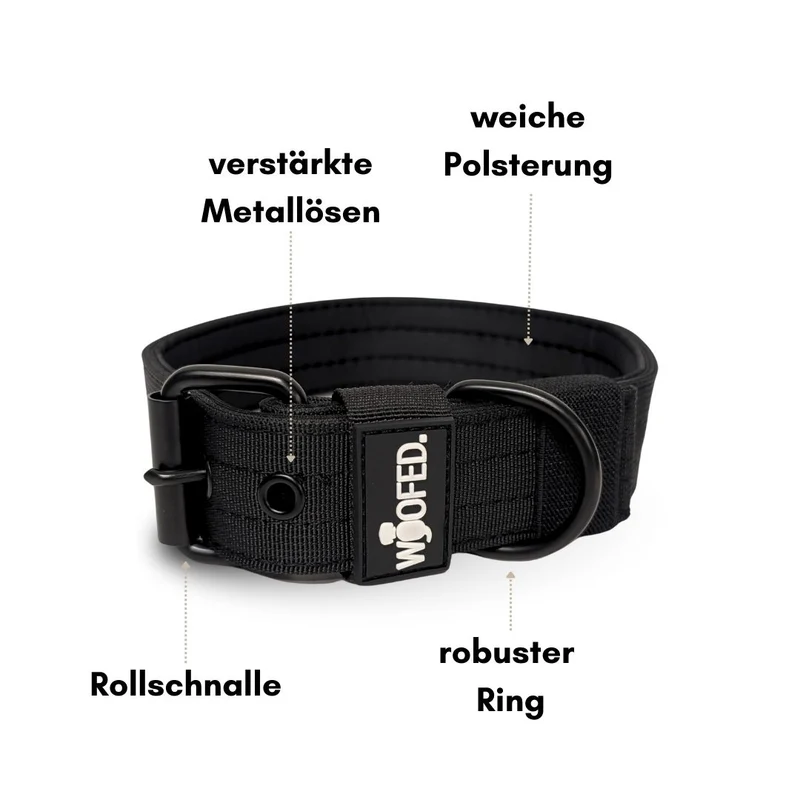 Nylon Classic Halsband Deep Black