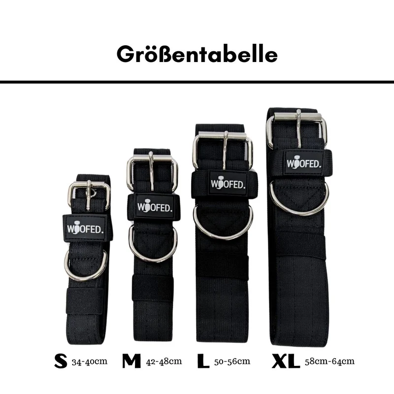 Nylon Classic Halsband Deep Black