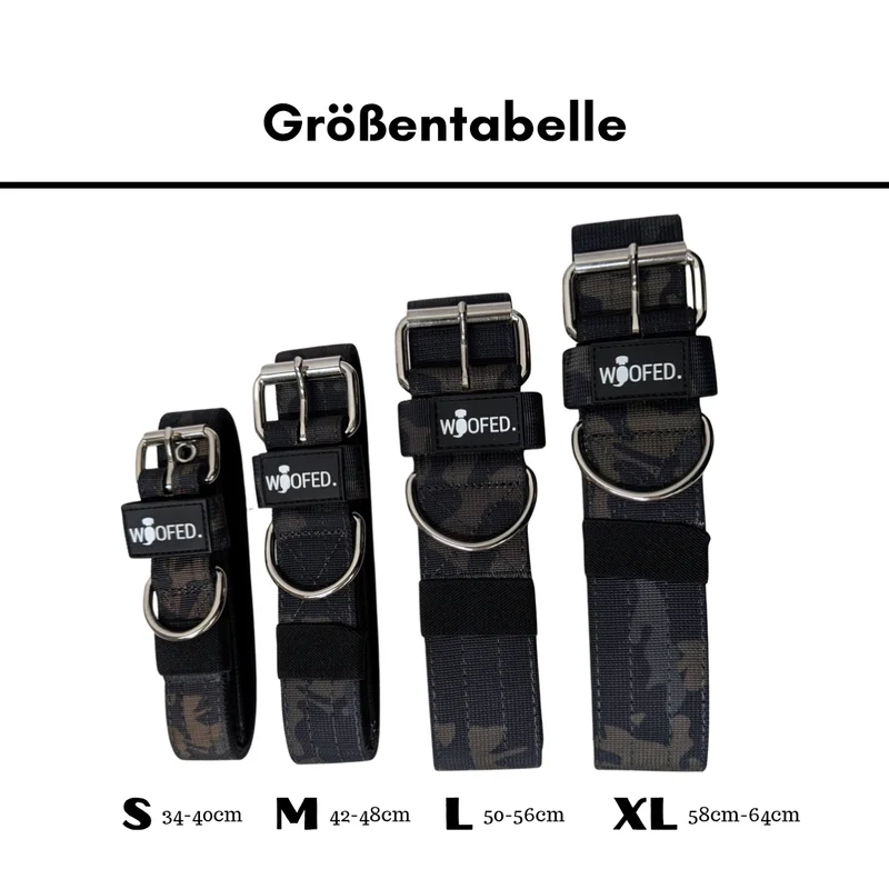 Nylon Classic Halsband Black Camo