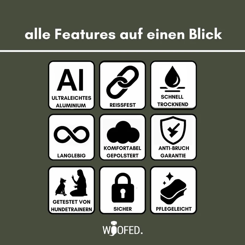 taktisches Nylon Halsband mit Griff Military Olive - ultraleicht