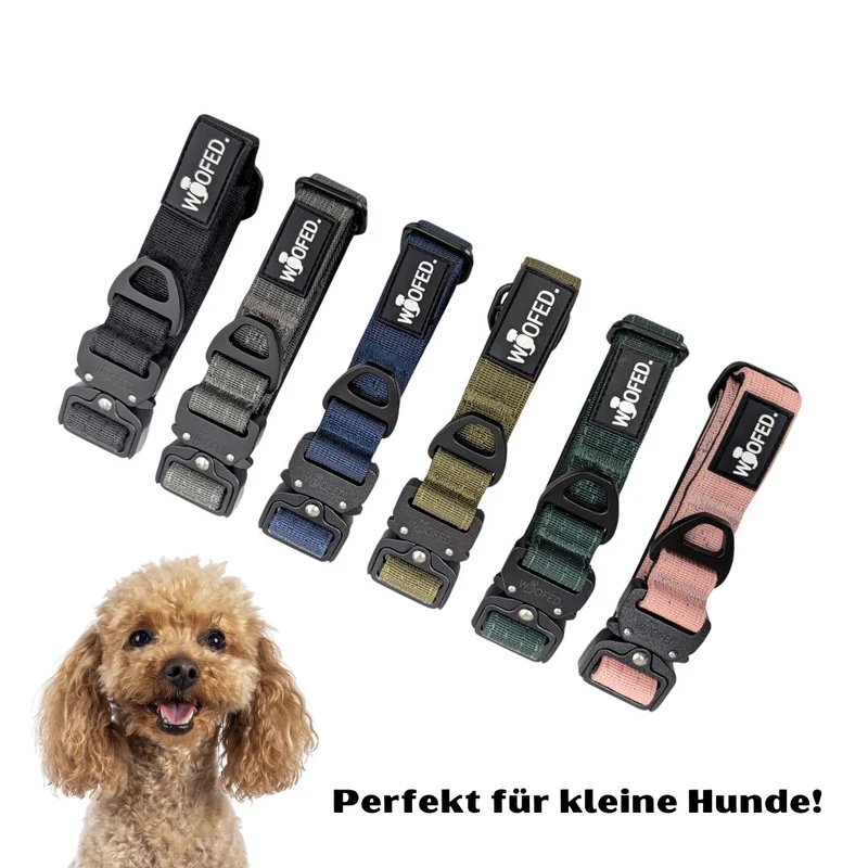Nylon Tactical Halsband für kleine Hunde Midnight Blue