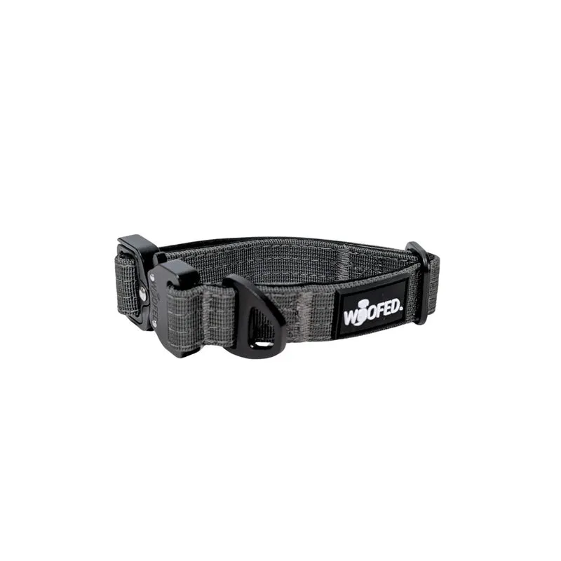Nylon Tactical Halsband für kleine Hunde Anthracite