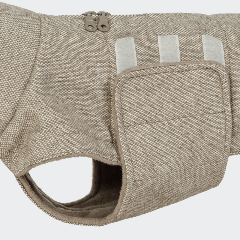 Hundemantel Brooklyn DACKEL Tweed Beige