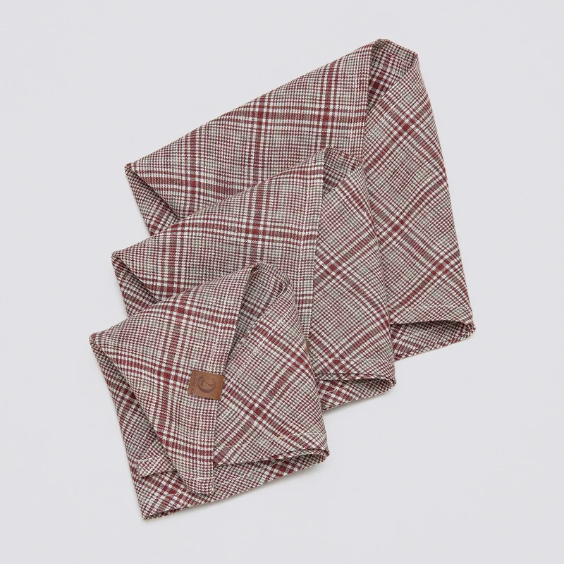 Hundehalstuch Bandana Check Red - Light Green
