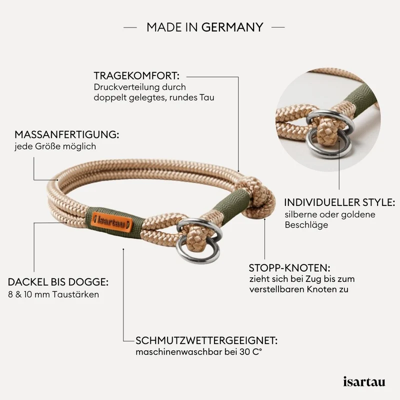 Zugstopp-Halsband Wood Owl OLIV