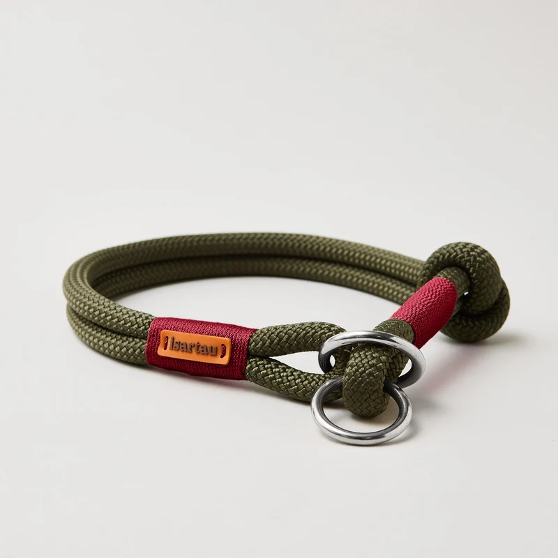 Zugstopp-Halsband Olive Grove BURGUNDER