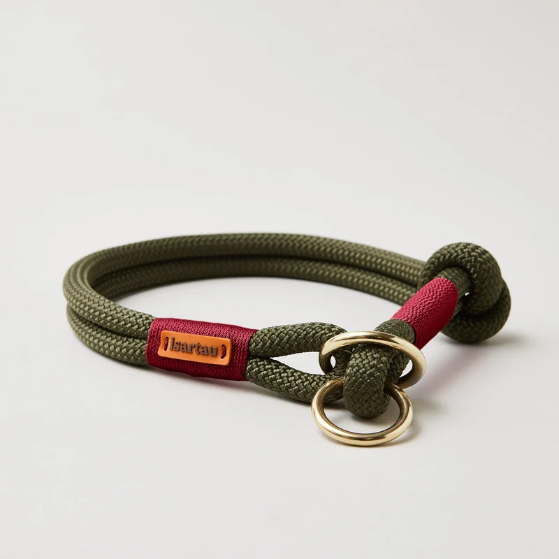 Zugstopp-Halsband Olive Grove BURGUNDER