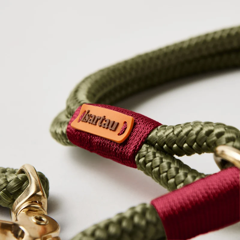 Zugstopp-Halsband Olive Grove BURGUNDER