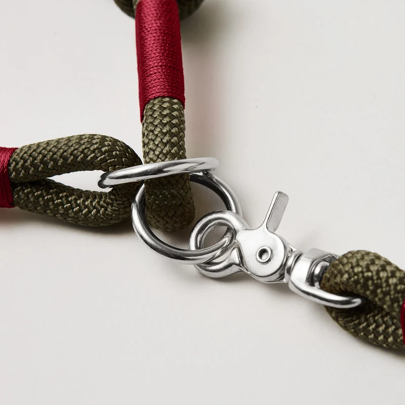Zugstopp-Halsband Olive Grove BURGUNDER