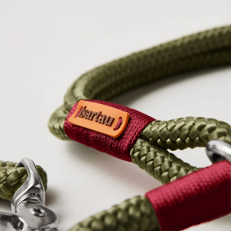 Zugstopp-Halsband Olive Grove BURGUNDER