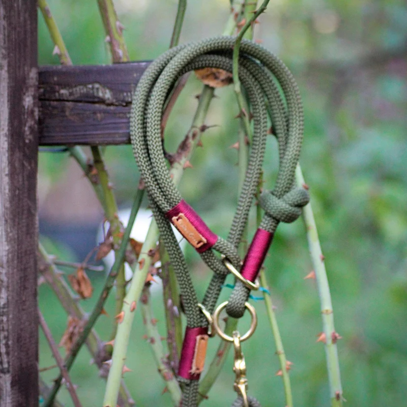 Zugstopp-Halsband Olive Grove BURGUNDER