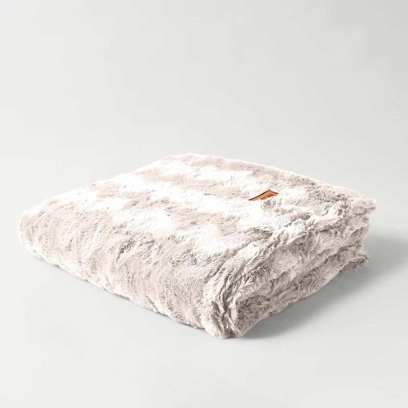 Wohndecke Doubleface Fell BEIGE, 190×150 cm