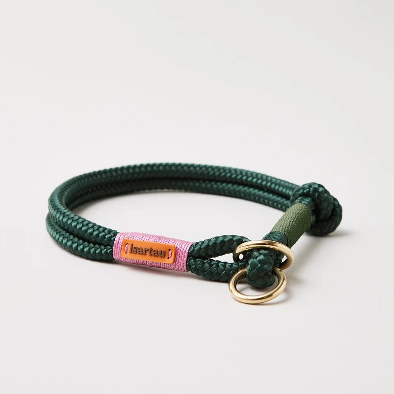 Zugstopp-Halsband Evergreen ROSE-GRÜN