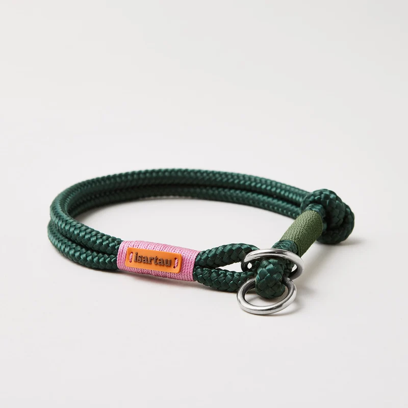 Zugstopp-Halsband Evergreen ROSE-GRÜN