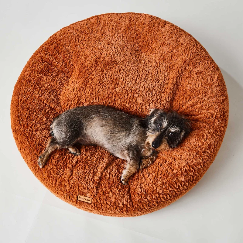 Hundebett rund, Bagelbettchen, Fell ZIMT