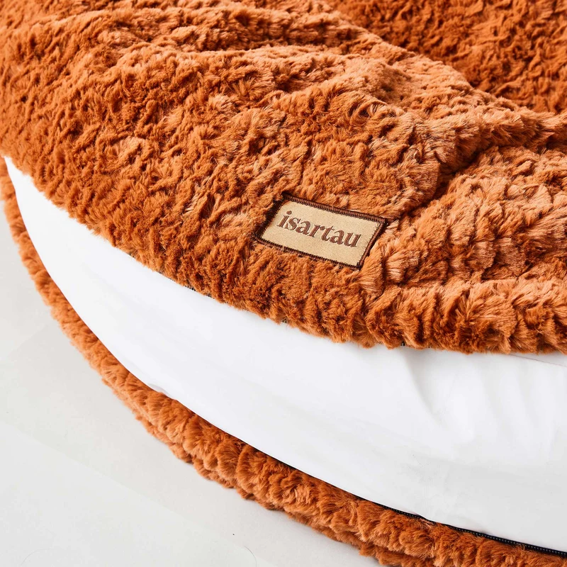 Hundebett rund, Bagelbettchen, Fell ZIMT
