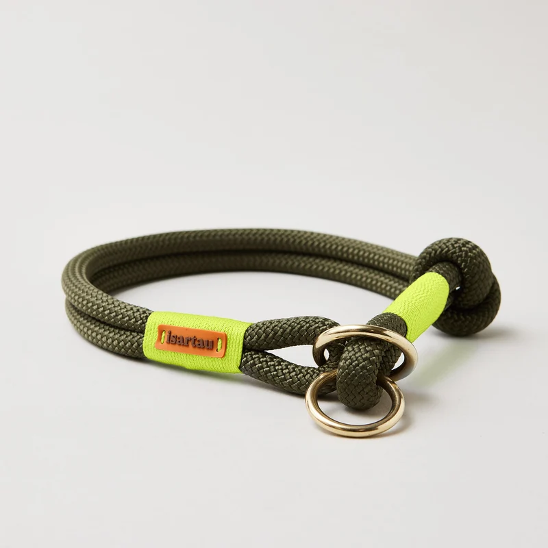 Zugstopp-Halsband Olive Grove NEONGELB