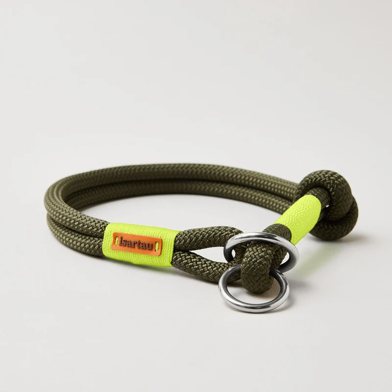 Zugstopp-Halsband Olive Grove NEONGELB
