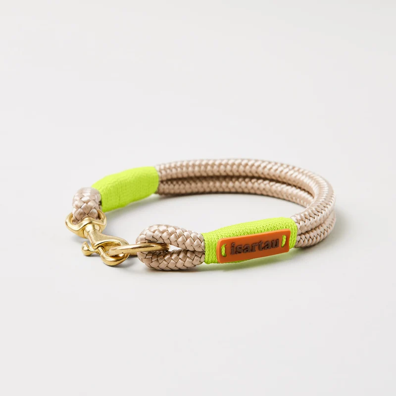 Festes Halsband Wood Owl NEONGELB