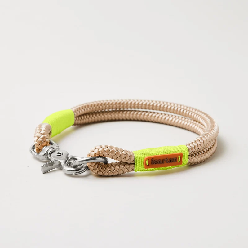 Festes Halsband Wood Owl NEONGELB