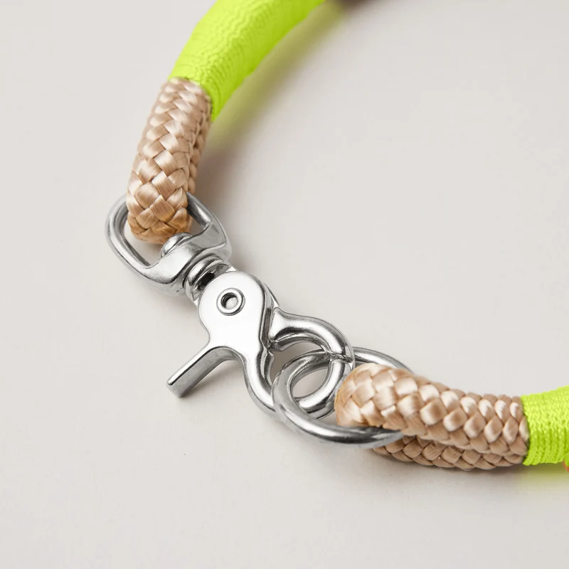 Festes Halsband Wood Owl NEONGELB