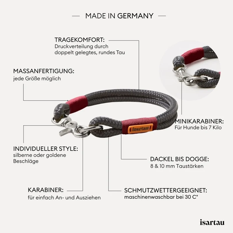 Festes Halsband Heaven's Rock BURGUNDER