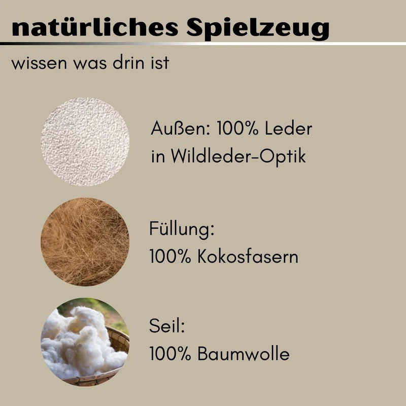 nachhaltiges Hundespielzeug 3er Set - Ella, Bruno & Kurt