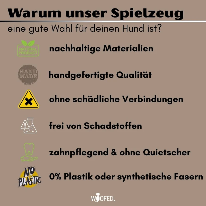 nachhaltiges Hundespielzeug Hund Bruno
