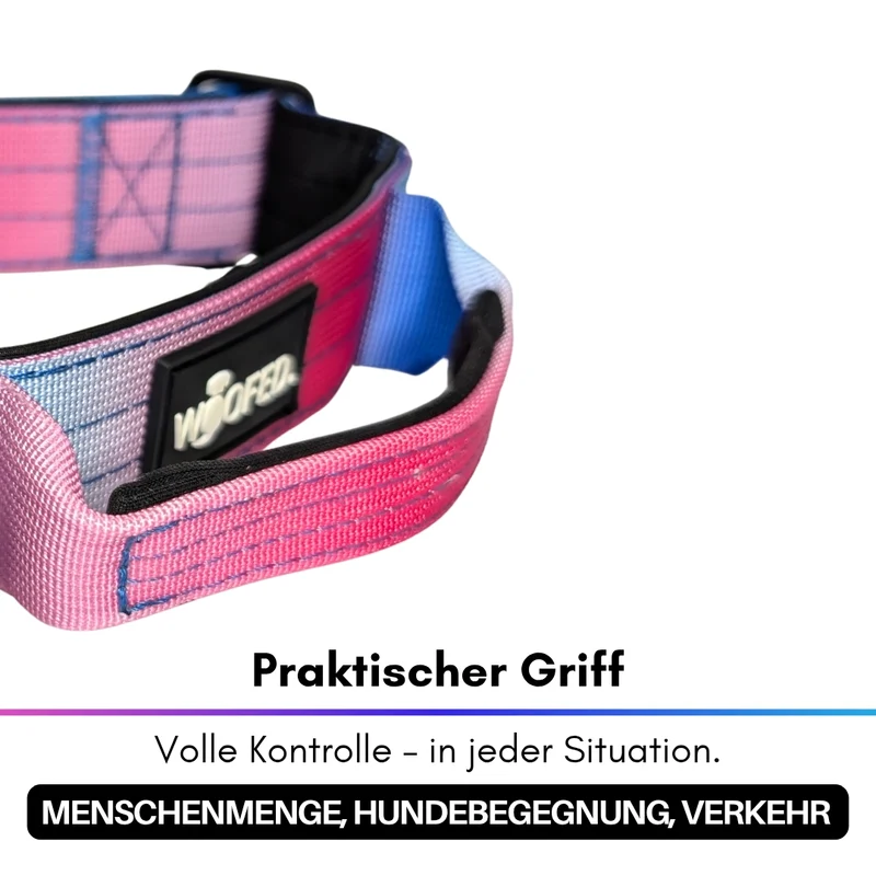 Nylon Tactical Halsband Pink Blue Sky - ultraleicht