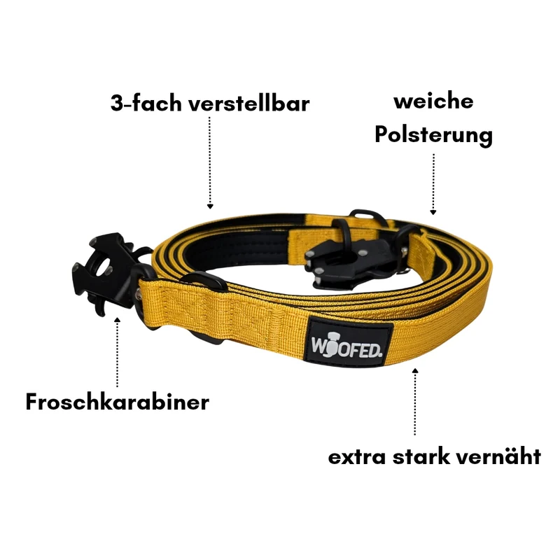 Nylon Tactical Führleine Sunset Yellow