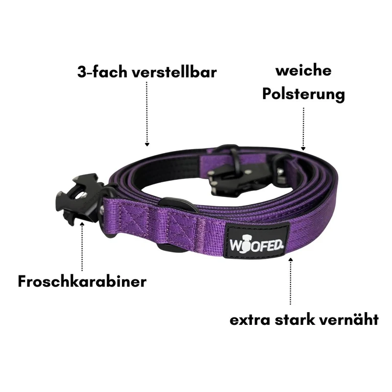 Nylon Tactical Führleine Velvet Purple