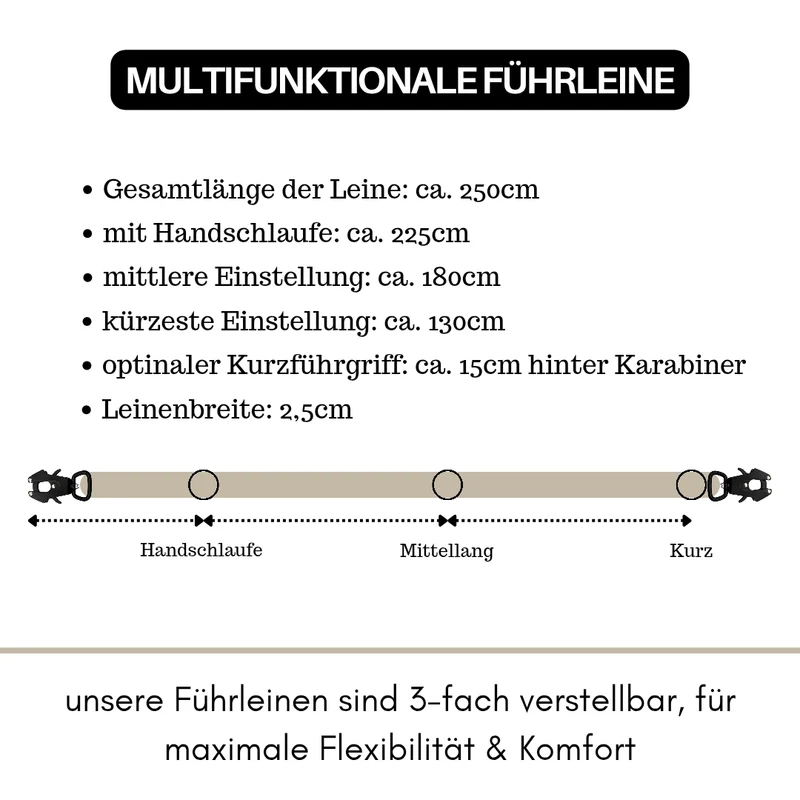 Nylon Tactical Führleine Desert Tan