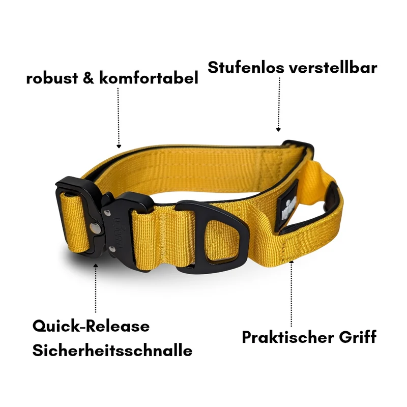 Nylon Tactical Halsband Sunset Yellow - ultraleicht