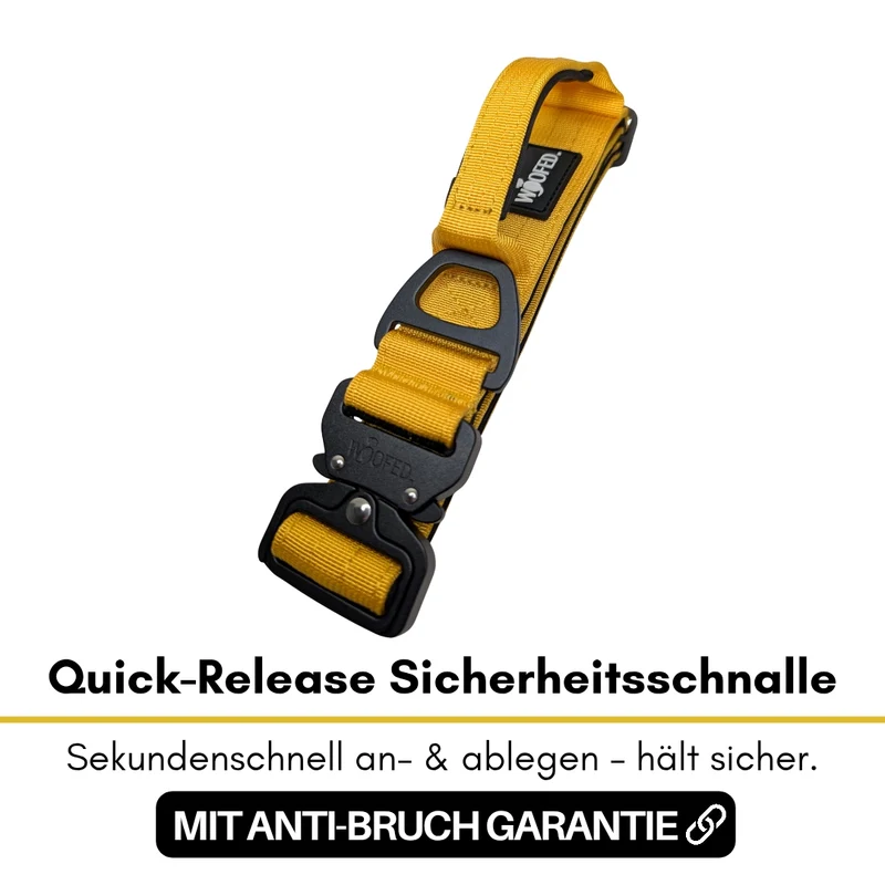 Nylon Tactical Halsband Sunset Yellow - ultraleicht