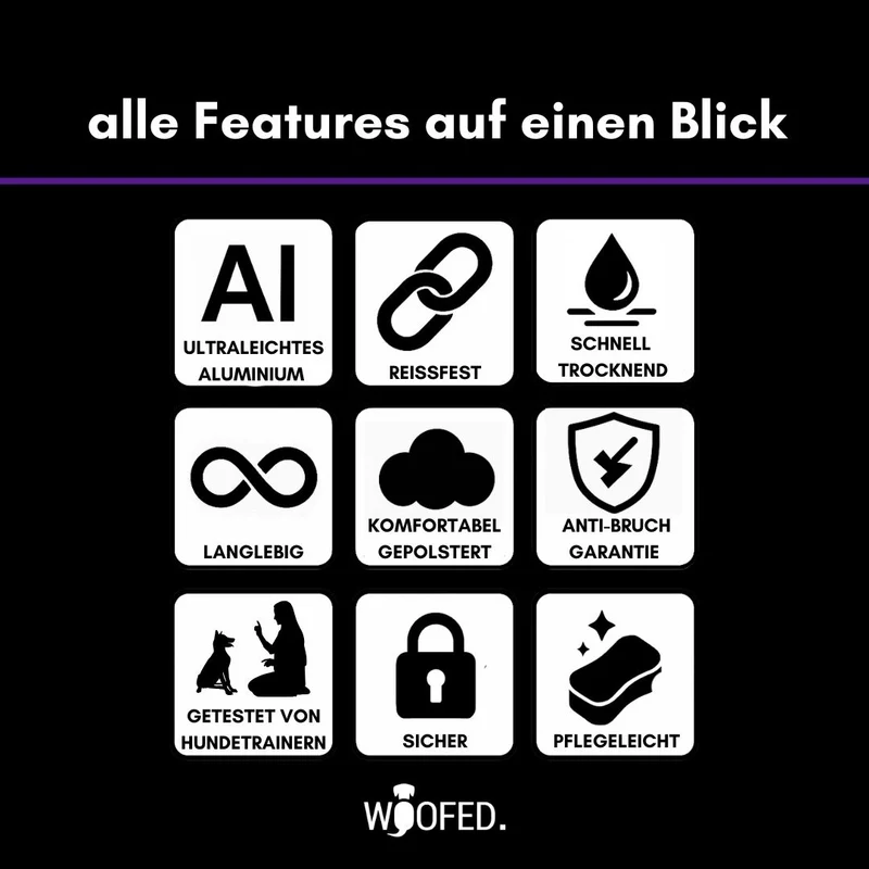 Nylon Tactical Halsband Velvet Purple - ultraleicht