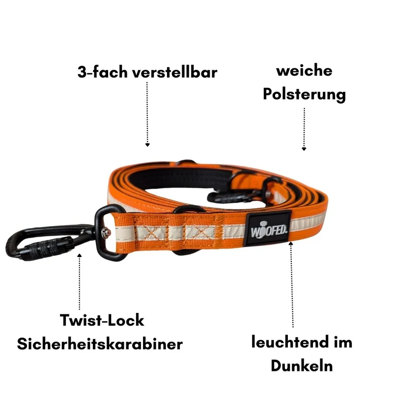 Nylon Führleine Pro Orange Glow