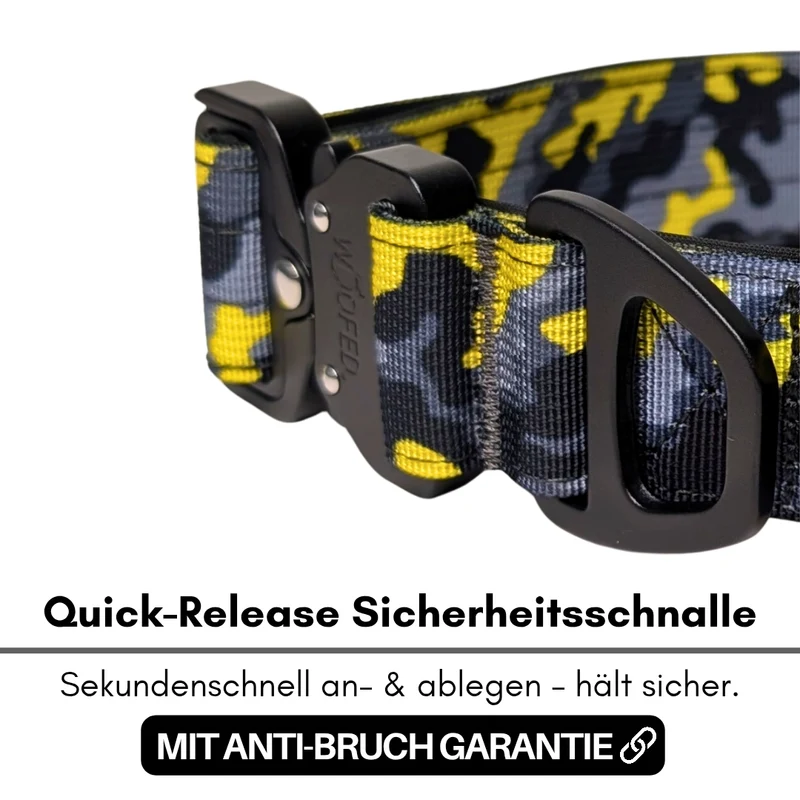 Nylon Tactical Halsband Yellow Camo ultraleicht