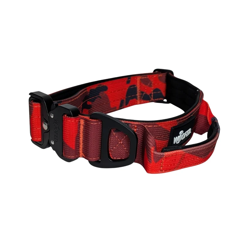 Nylon Tactical Halsband Red Camo - ultraleicht