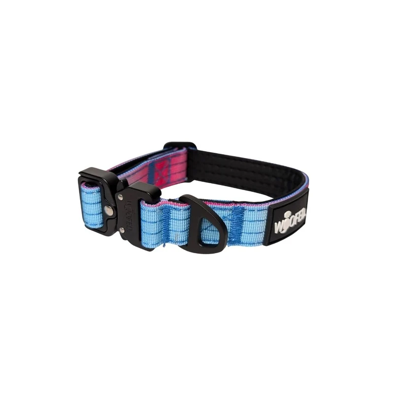 Nylon Tactical Halsband für kleine Hunde Pink Blue Sky