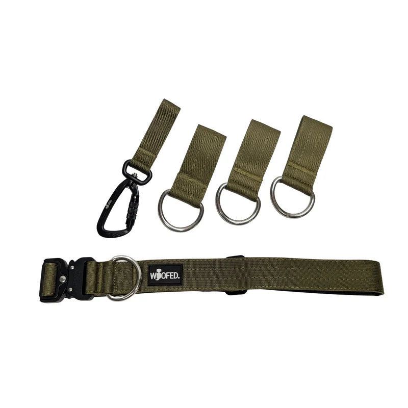 Gassigürtel Military Olive - verstellbar mit taktischer Schnalle - ultraleicht