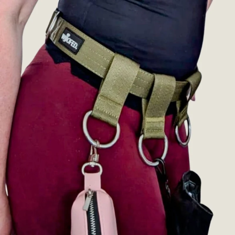 Gassigürtel Military Olive - verstellbar mit taktischer Schnalle - ultraleicht
