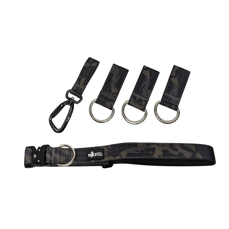 Gassigürtel Black Camo - verstellbar mit taktischer Schnalle - ultraleicht