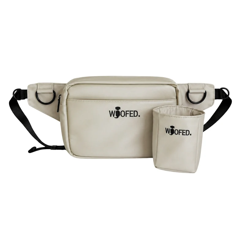 Multifunktionale Gassitasche - 2 in 1 Bauchtasche & Schultertasche Beige