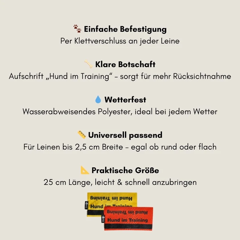 Leinen Banderole "Hund im Training"
