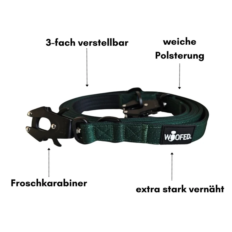 Nylon Tactical Führleine Dark Green
