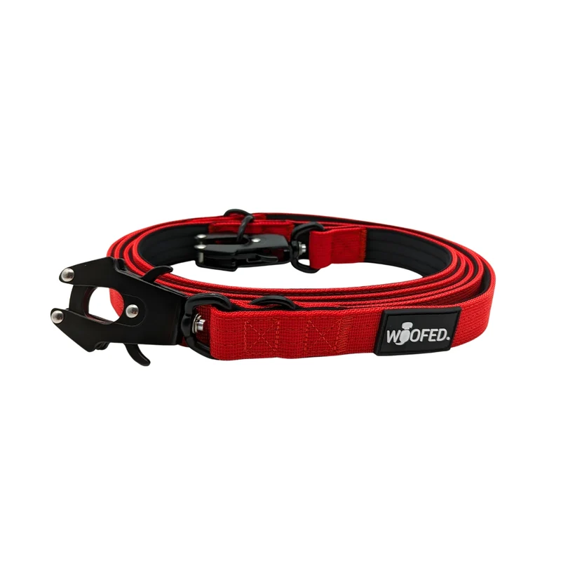 Nylon Tactical Führleine Rosso Red