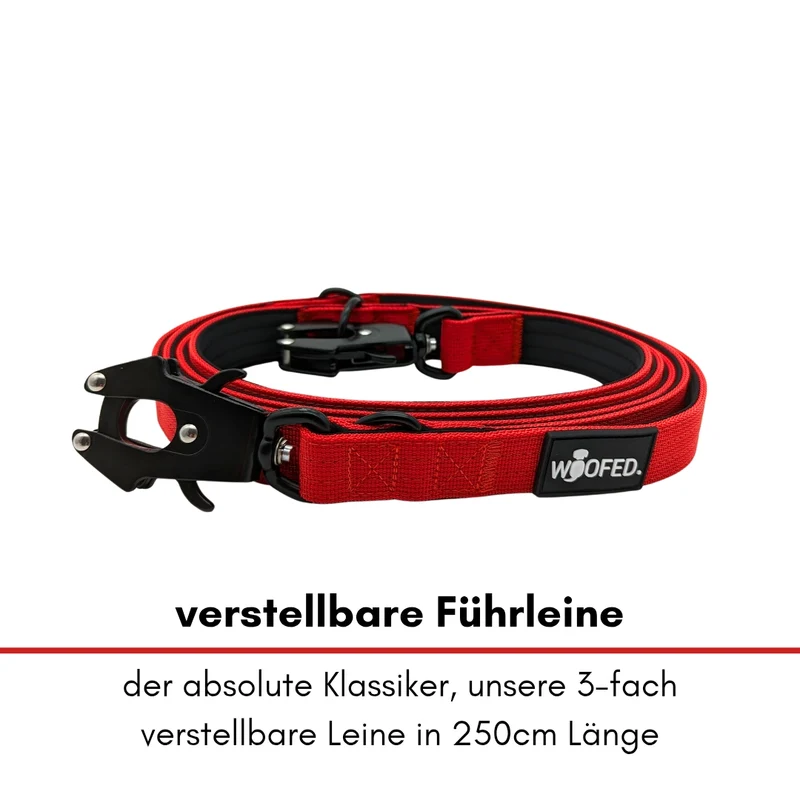 Nylon Tactical Führleine Rosso Red