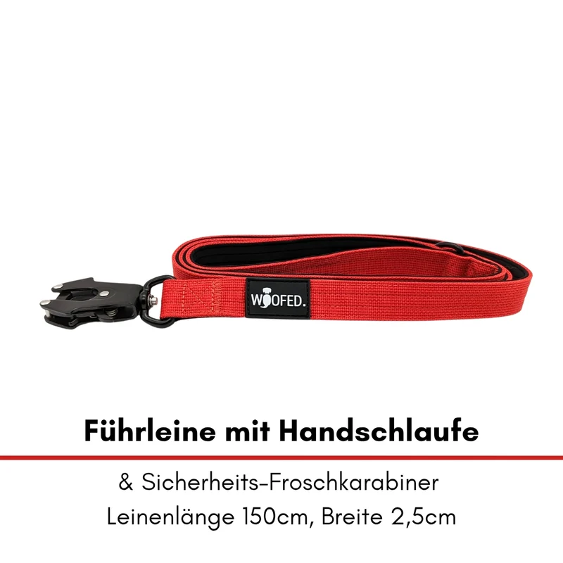Nylon Tactical Führleine Rosso Red