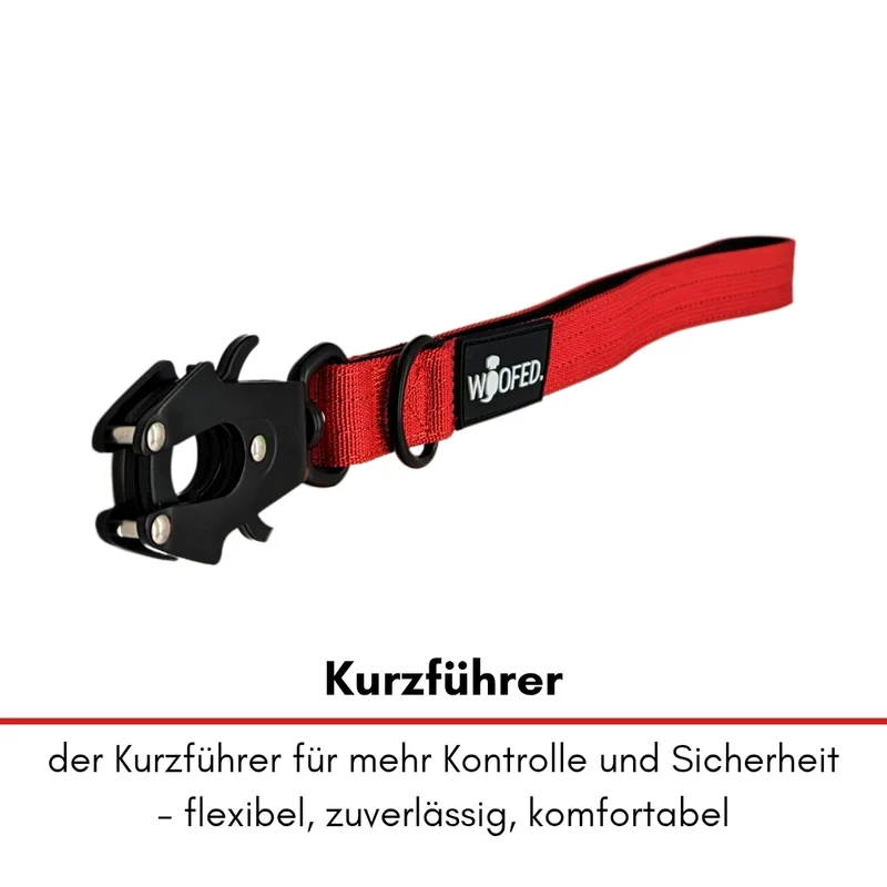 Nylon Tactical Führleine Rosso Red